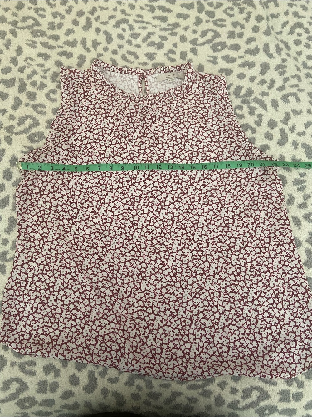 LOFT MIXED MEDIA FLORAL PRINT SHELL SIZE XL - Picture 6 of 9